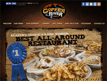 Tablet Screenshot of copperrivergrill.com